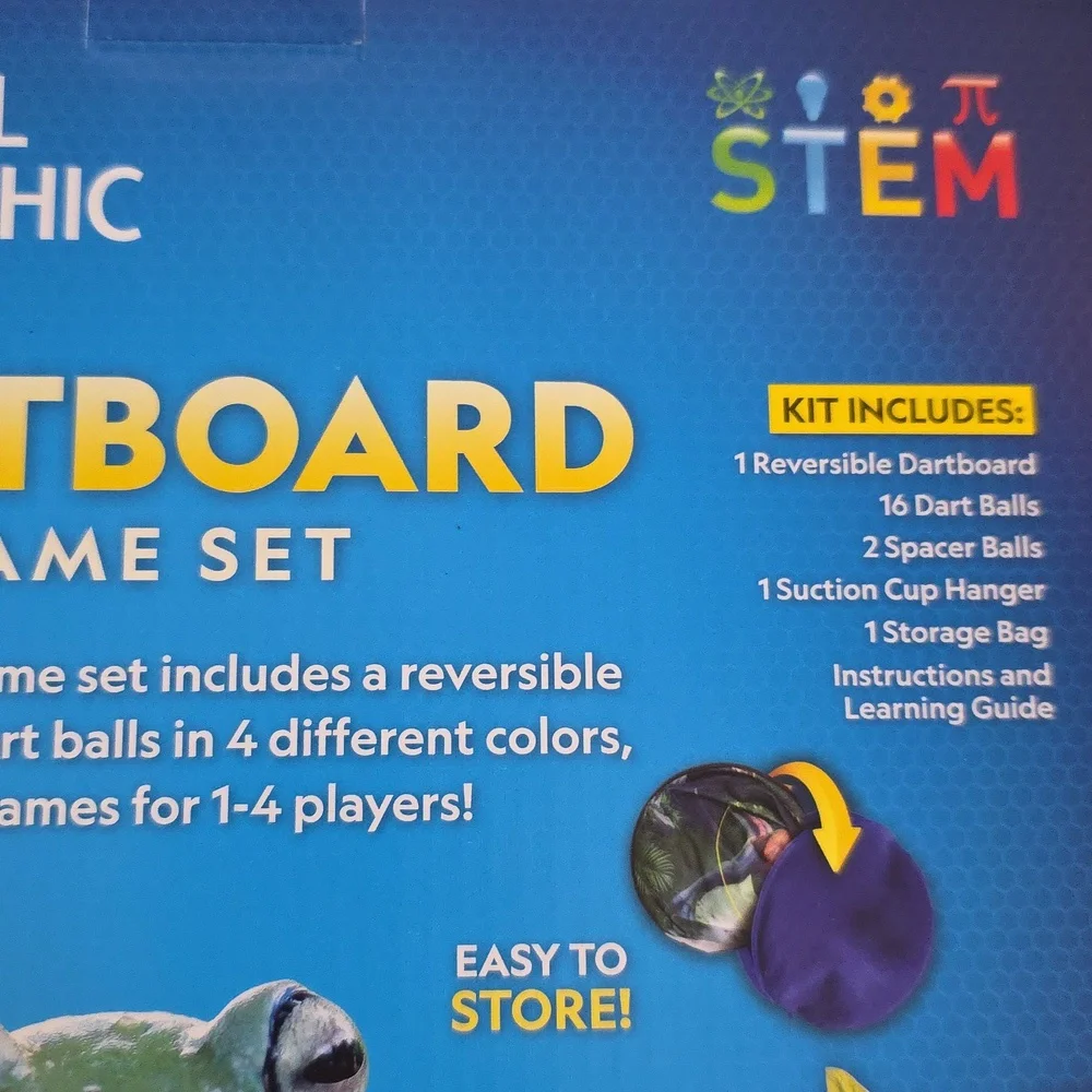 National Geographic Reversible DartBoard Game Set
